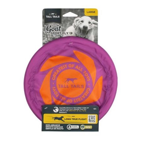 Tall Tails Dog Toy Goat Flyer 9" Purple