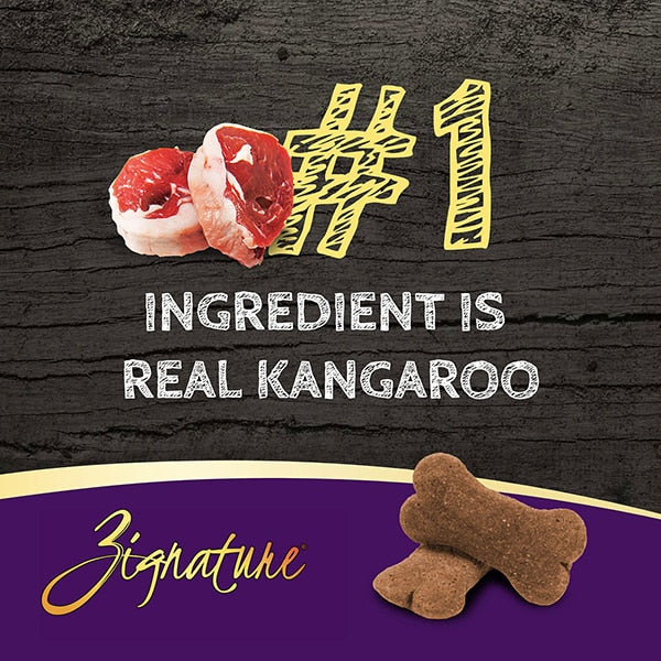 Zignature Dog Treat GF Ziggy Bars Kangaroo 12 oz