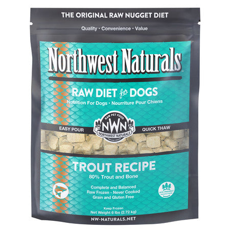 NWN Dog Food Frzn Nuggets Trout 6#