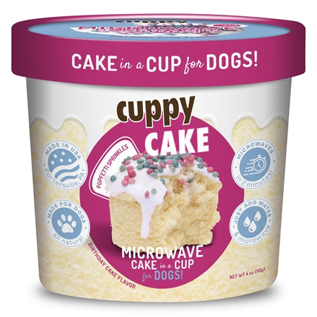 Puppy Cake Cuppy Cake Microwave Birthday Cake W/ Sprinkles