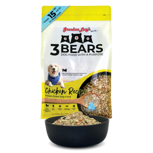 Grandma Lucy's 3 Bears Chicken Freeze-Dried Dog Food, 1-lb