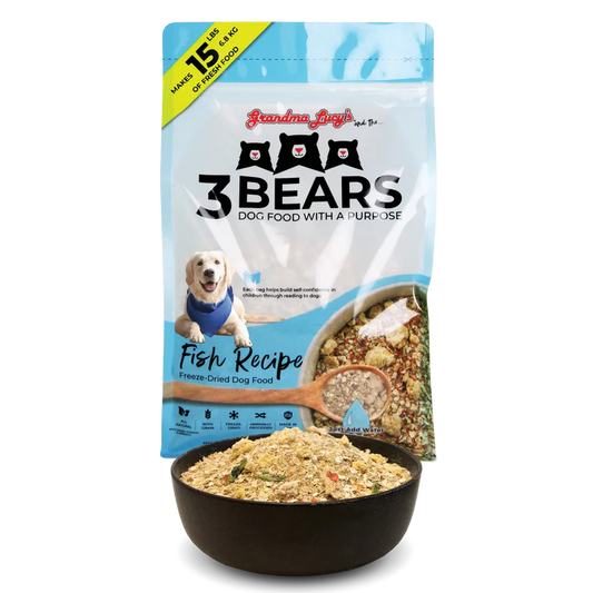 Grandma Lucy's 3 Bears Fish Freeze-Dried Dog Food, 1-lb