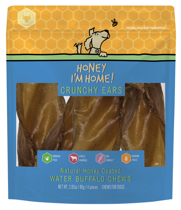 Honey I'm Home Honey Coated Buffalo Bag Crunchy Ears 4 Ct