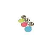 Messy Mutts Bowl Stainless Steel Set XLarge 6 Pc 3 Bowls 3 Covers 6 Cup