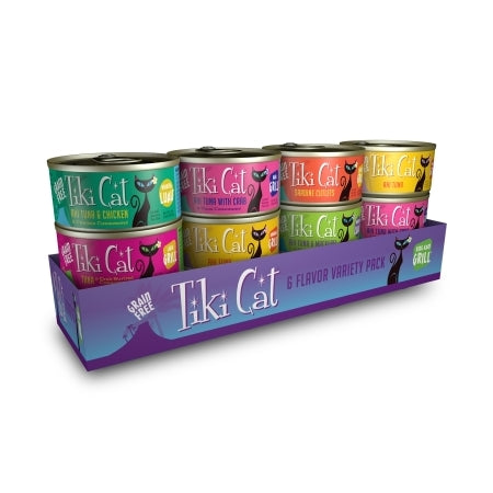 Tiki Cat Wet Grill Variety Pack 2.8oz 12ct