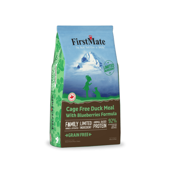 FirstMate Cat Dry GF LID Cage Free Duck w/ Blueberries 10#