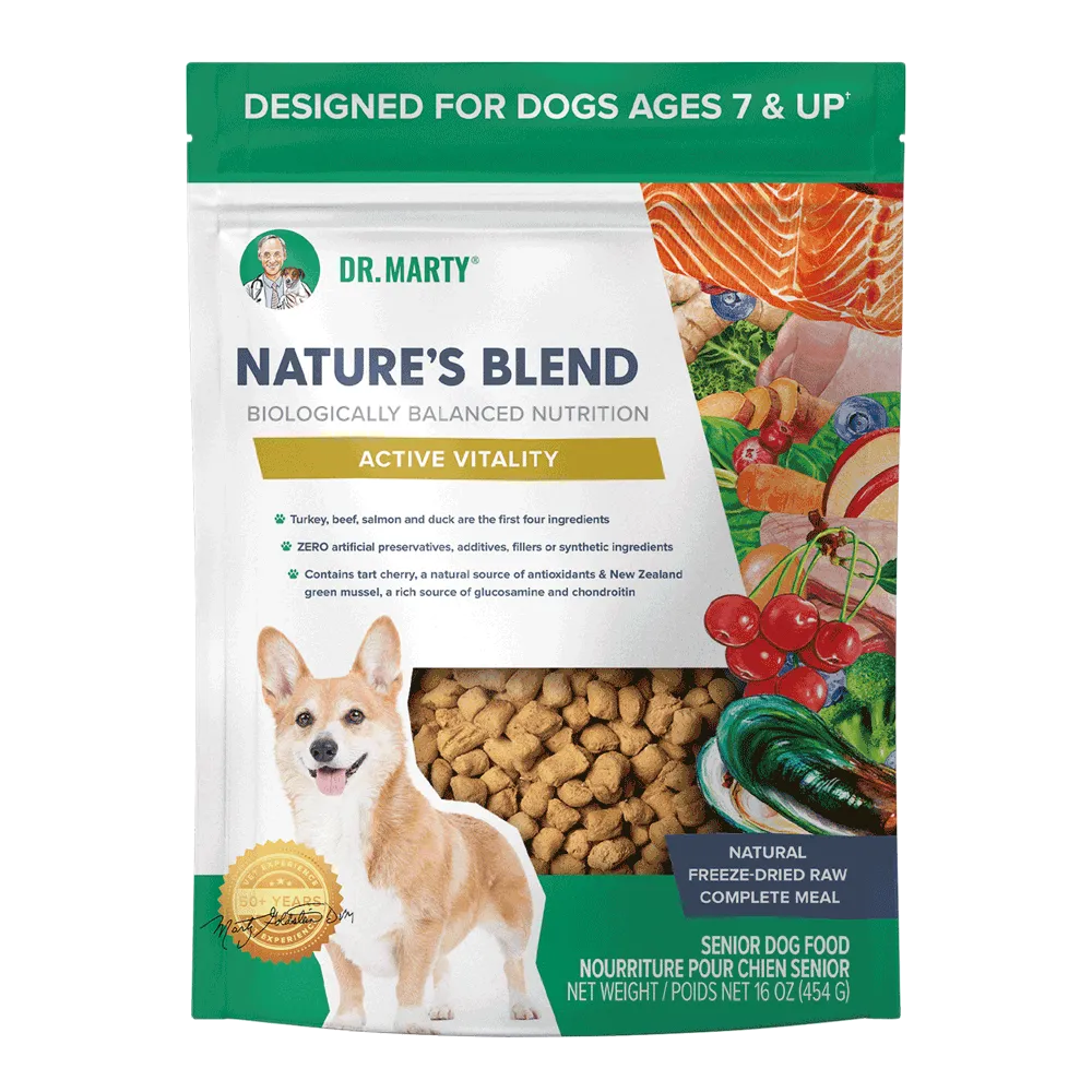 Dr Marty Dog FD Nature's Blend Active Vitality Seniors 16oz