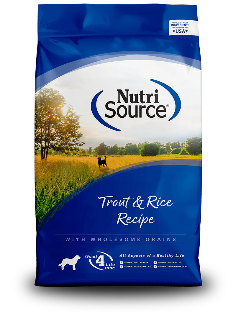NutriSource Dog Dry Trout & Brown Rice 12#