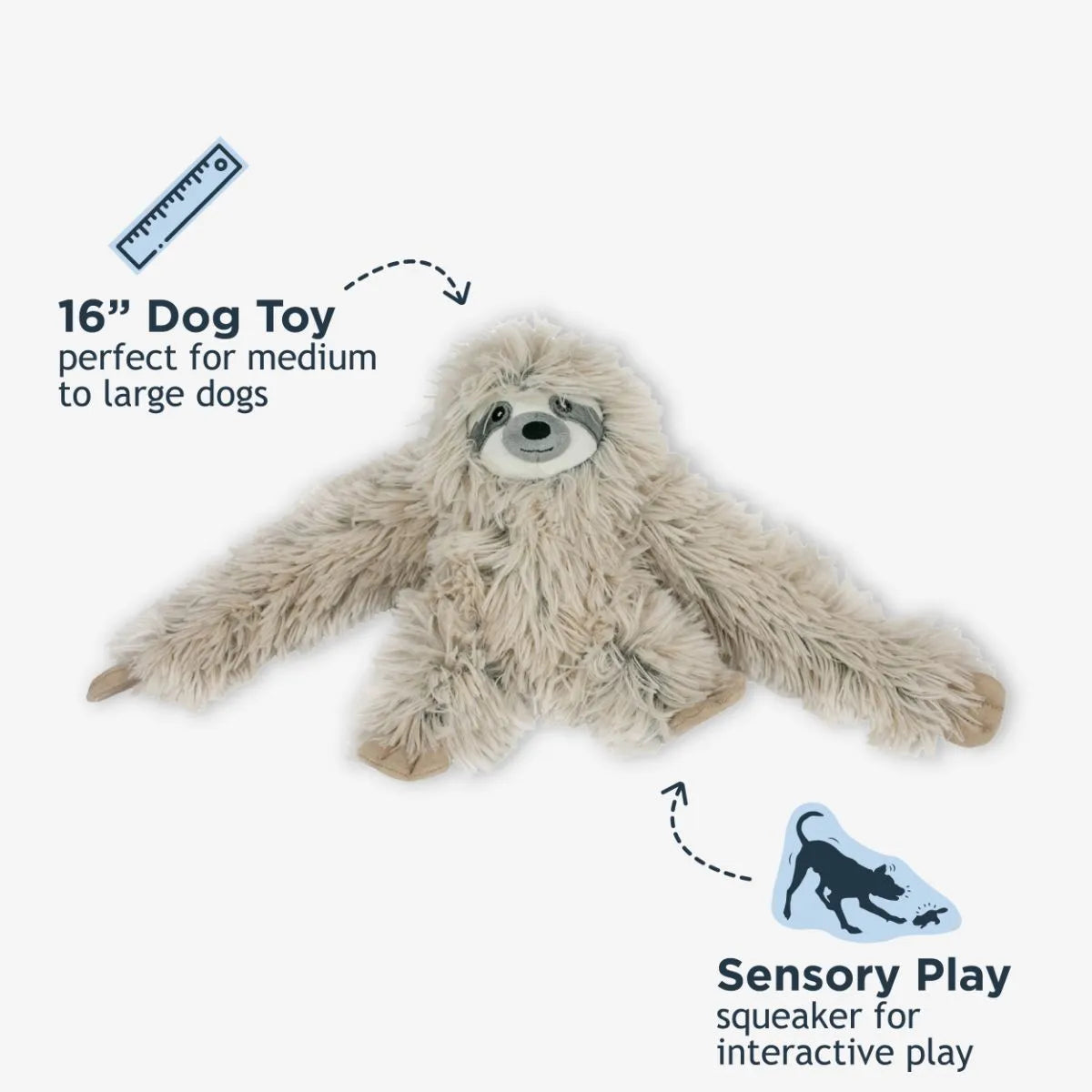 Tall Tails Dog Toy Rope Sloth 16"