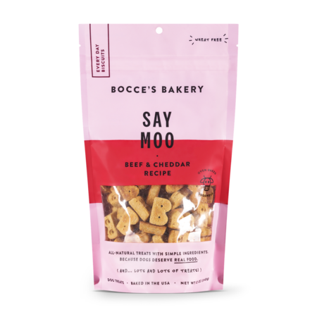 Bocce's Dog Treat Everyday Biscuit Say Moooo 5 oz
