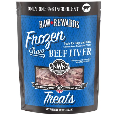 Northwest Naturals Dog Treat Frozen Beef Liver 12 oz