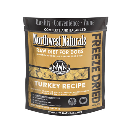Northwest Naturals Dog Food FD Nuggets Turkey 12 oz