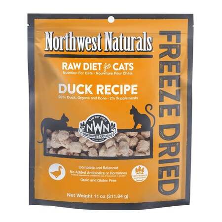 Northwest Naturals Cat Food FD Nibbles Food Duck 11 oz