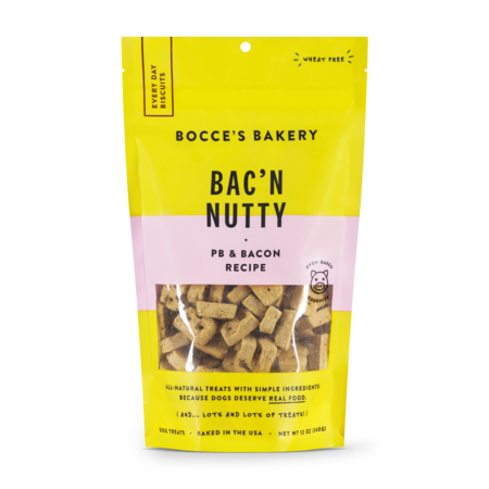 Bocce's Dog Treat Everyday Biscuit Bac'n Nutty 5 oz