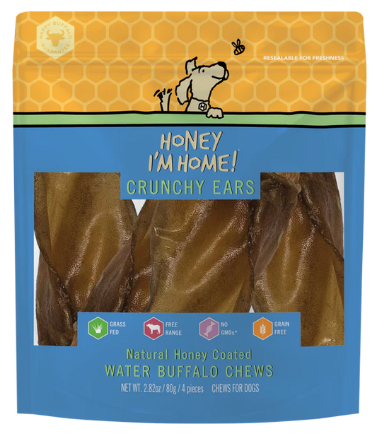 Honey I'm Home Honey Coated Buffalo Bag Crunchy Ears 4 Ct