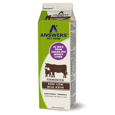 Answers Dog Topper Frozen Organic Raw Cow Milk Kefir Quart