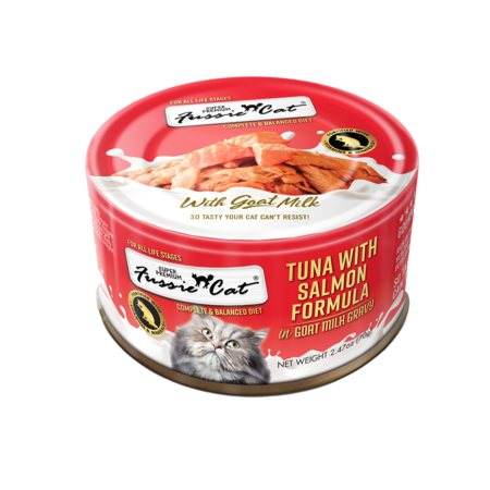 Fussie Cat Can Tuna/Salmon/Goat Milk 2.47oz