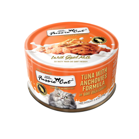 Fussie Cat Can Tuna/Anchovies/Goat Milk 2.47oz
