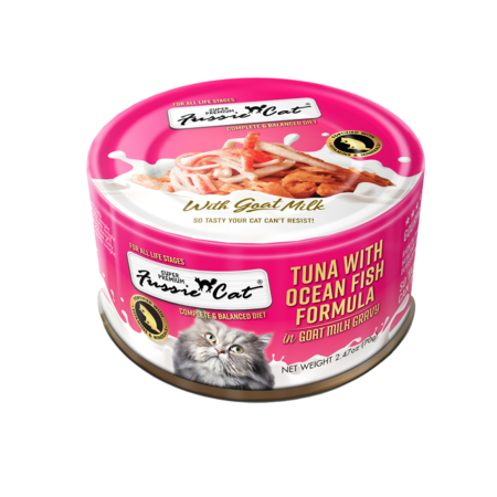 Fussie Cat Can Tuna/Ocean Fish/Goat Milk 2.47oz