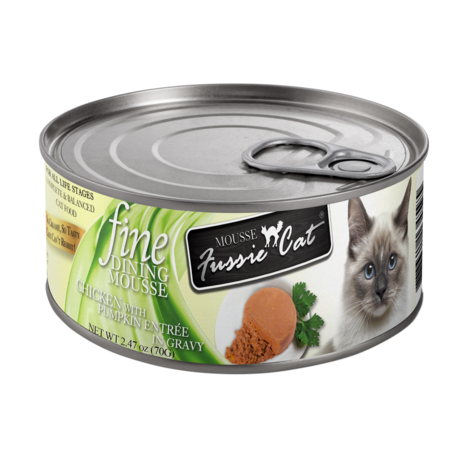 Fussie Cat Can Mousse Chicken/Pumpkin 2.47oz