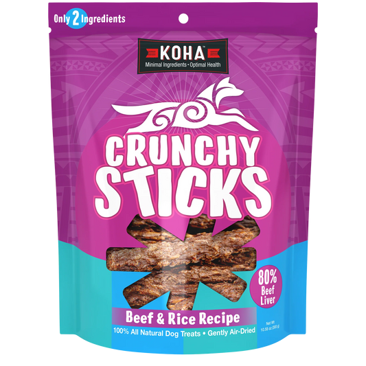 Koha Dog Treat Crunchy Sticks Beef 10.58 oz