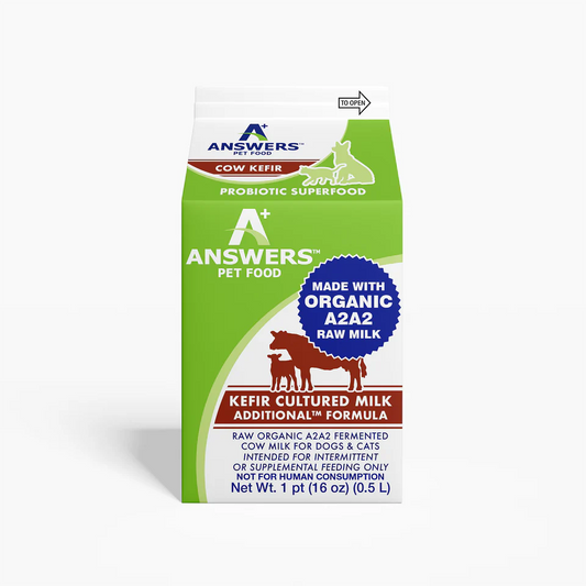 Answers Dog Topper Frozen Organic Raw Cow Milk Kefir Pint