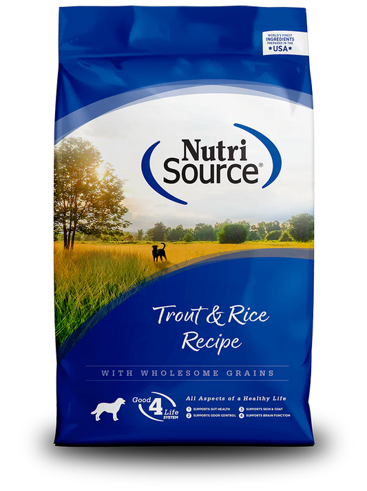 NutriSource Dog Dry Trout & Brown Rice 12#