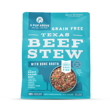 A Pup Above Frozen Gently Cooked Texas Beef Stew 3#