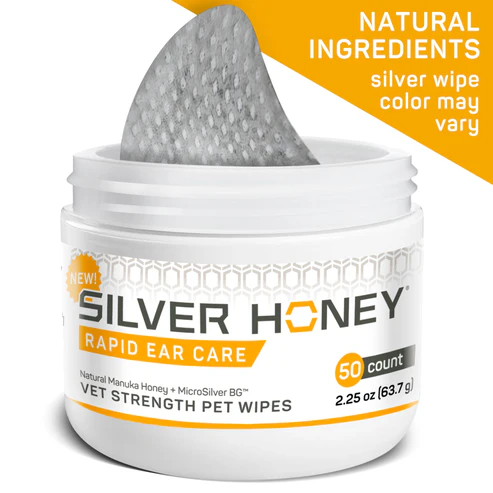 Absorbine Silver Honey Animal Health Rapid Ear Care Pet Wipes 50 ct