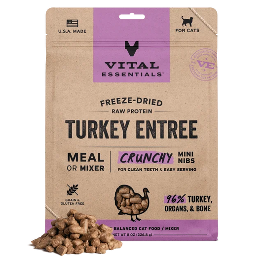 Vital Essentials Cat Food FD Mini Nibs Turkey 12 oz